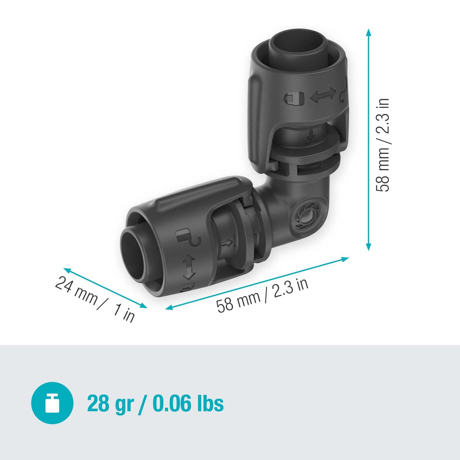 GARDENA Rohrhalter Micro-Drip-System L-Stück 13mm