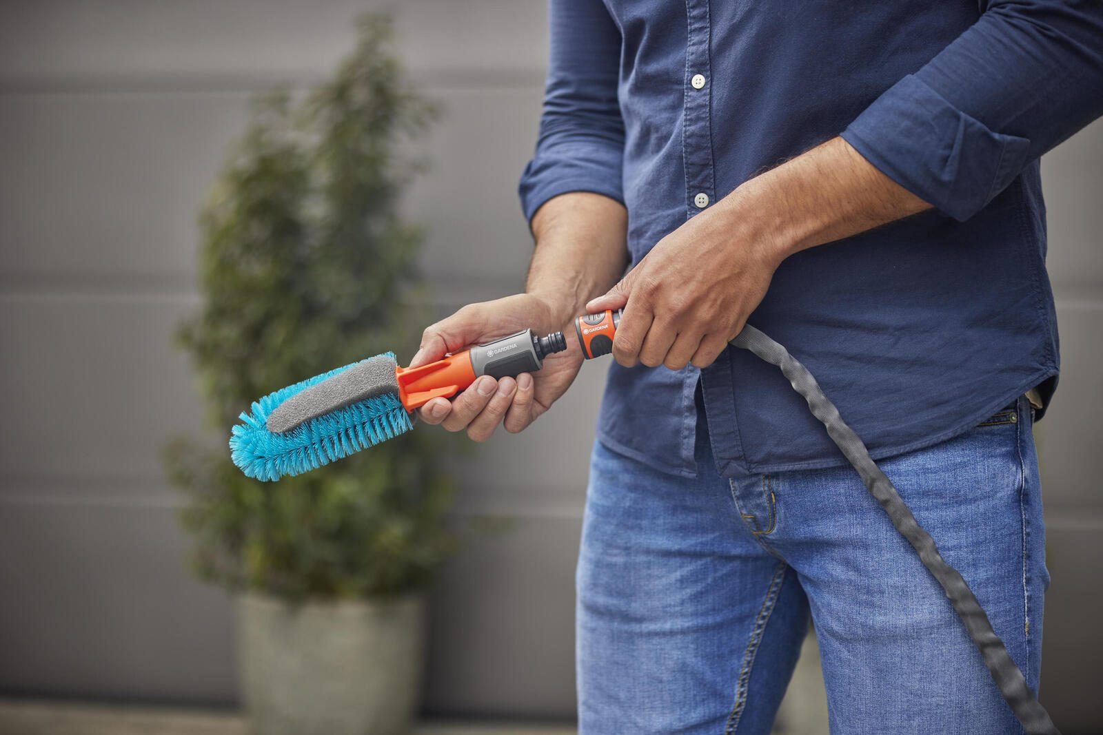 GARDENA Waschbürste für Gartenschlauch Cleansystem Fahrradbürste