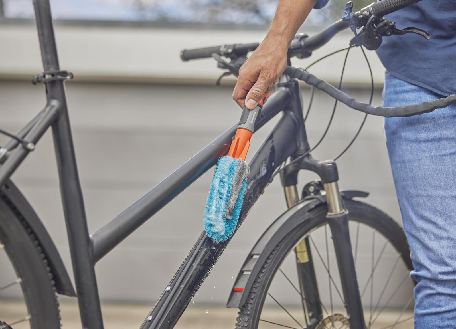GARDENA Waschbürste für Gartenschlauch Cleansystem Fahrradbürste