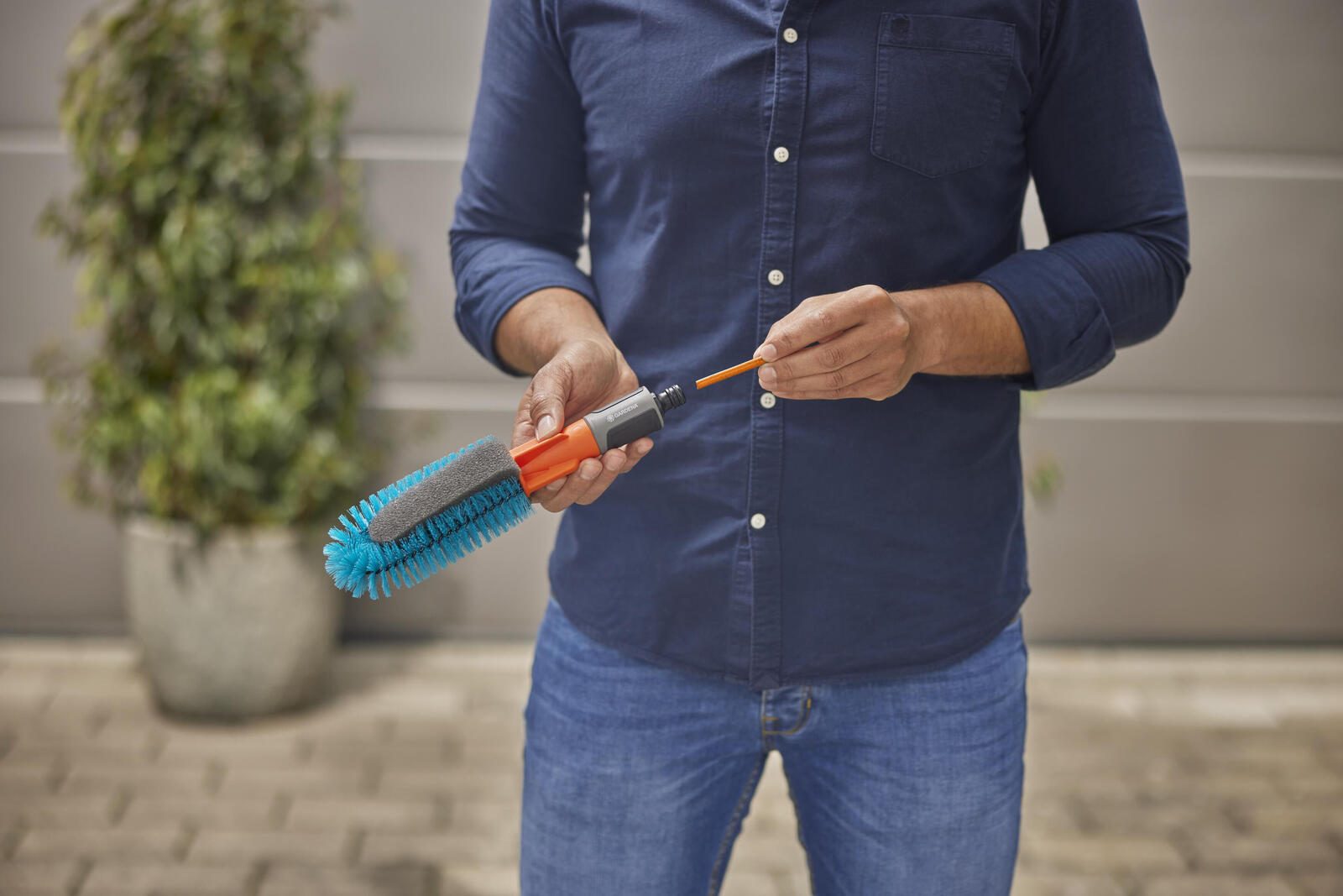 GARDENA Waschbürste für Gartenschlauch Cleansystem Fahrradbürste