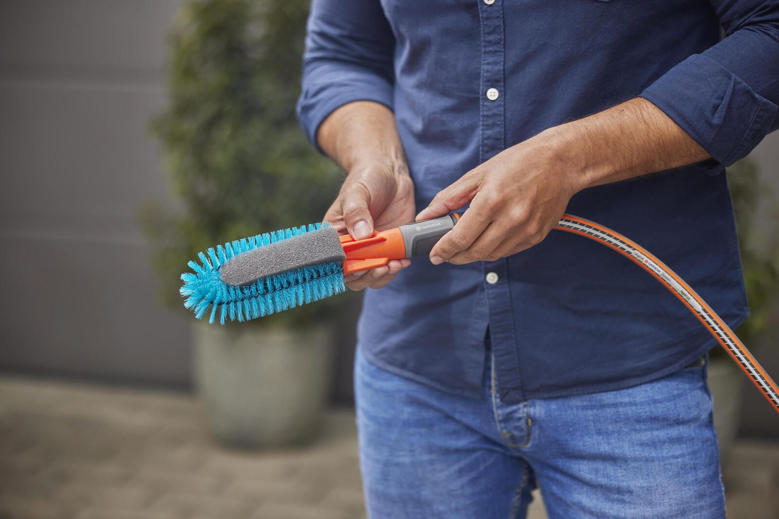 GARDENA Waschbürste für Gartenschlauch Cleansystem Fahrradbürste