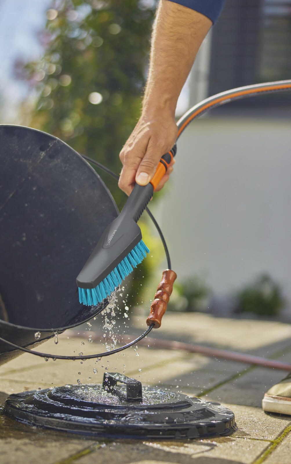 GARDENA Waschbürste für Gartenschlauch Cleansystem S hard