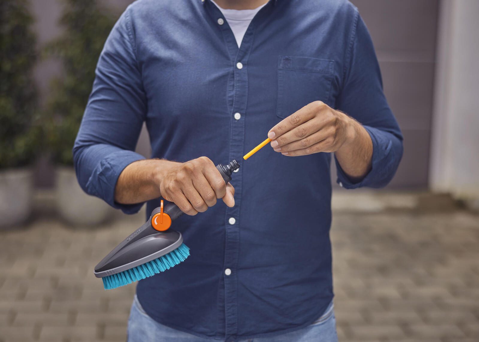 GARDENA Waschbürste für Gartenschlauch Cleansystem M hard