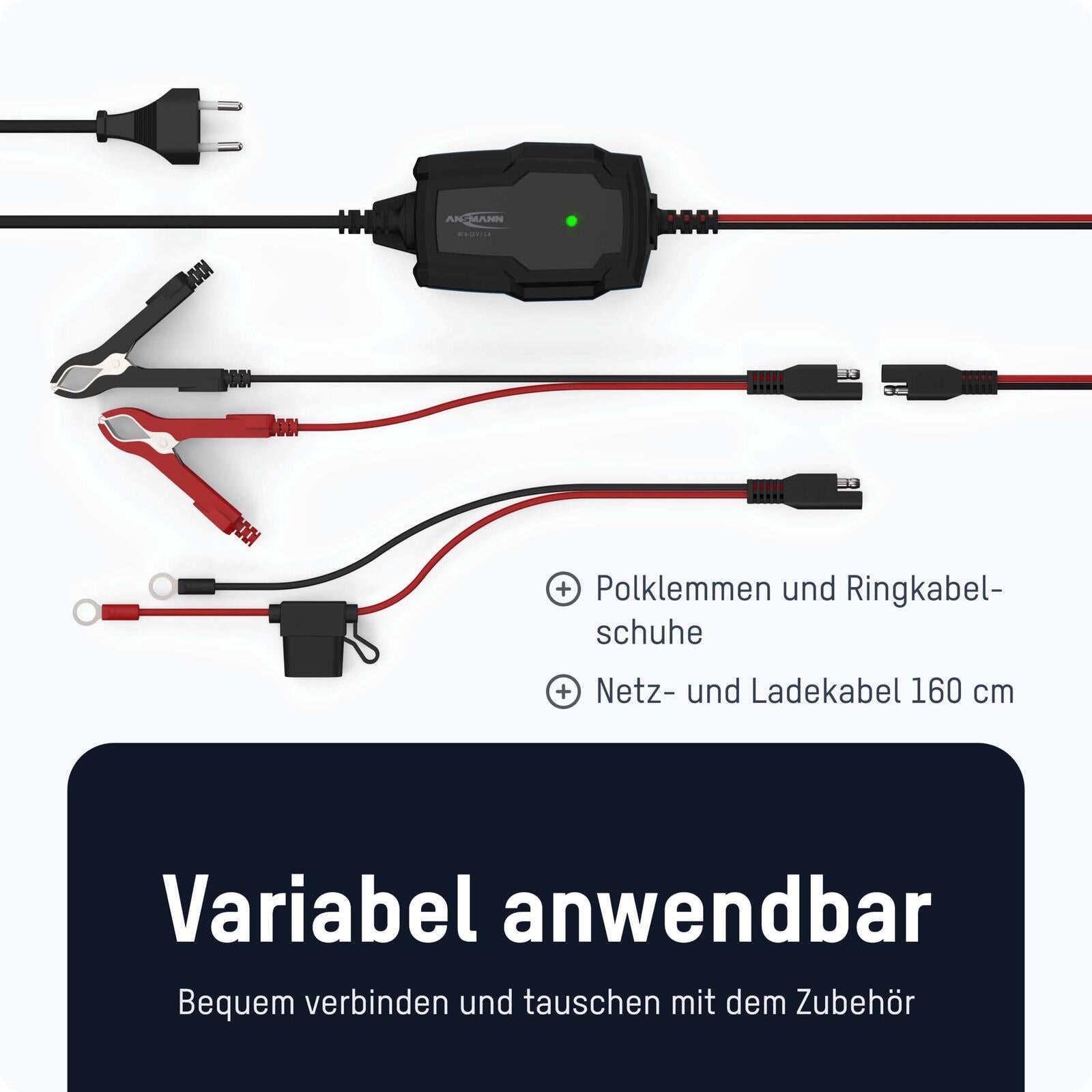 ANSMANN Autobatterie-Ladegerät BC 6-12V, 1A