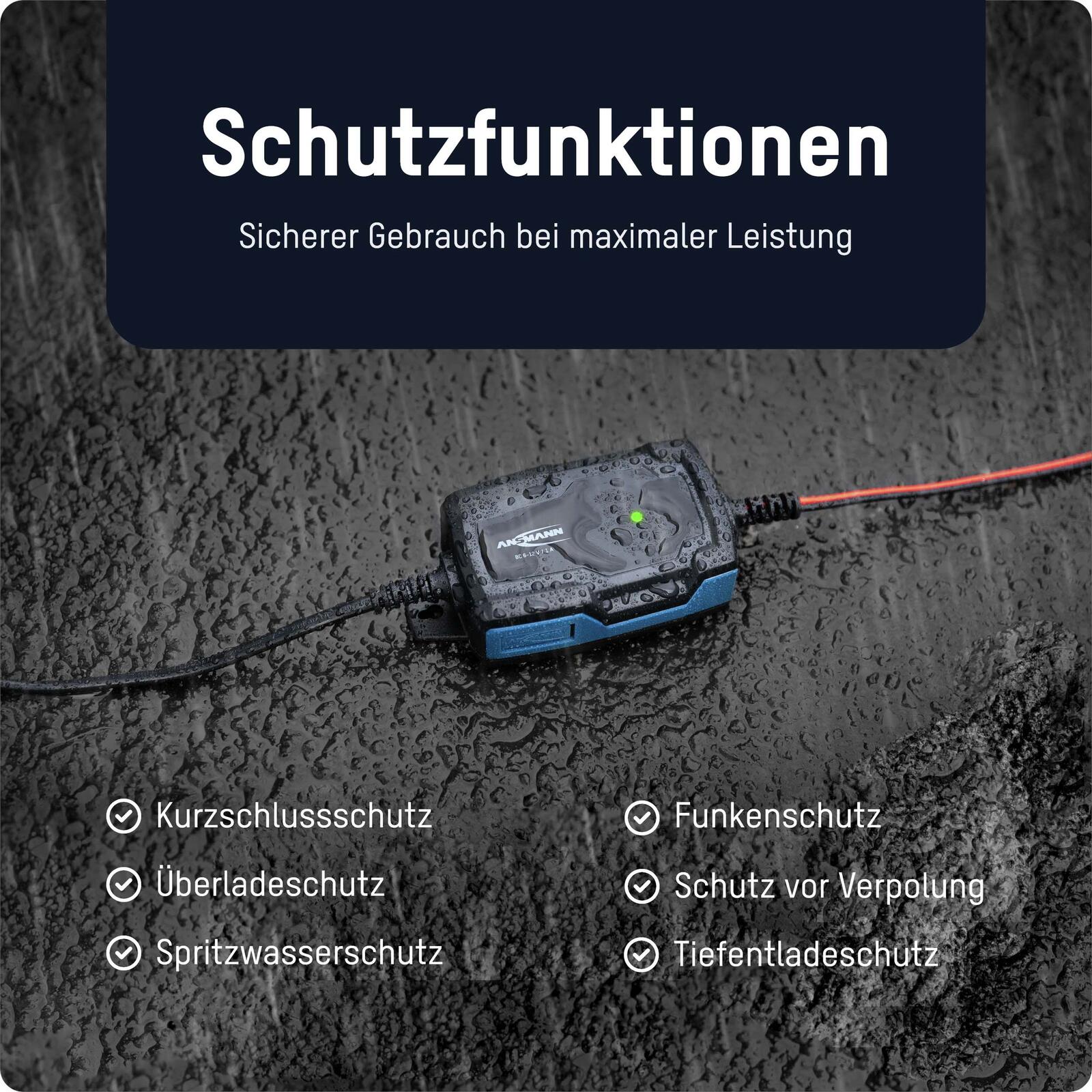 ANSMANN Autobatterie-Ladegerät BC 6-12V, 1A
