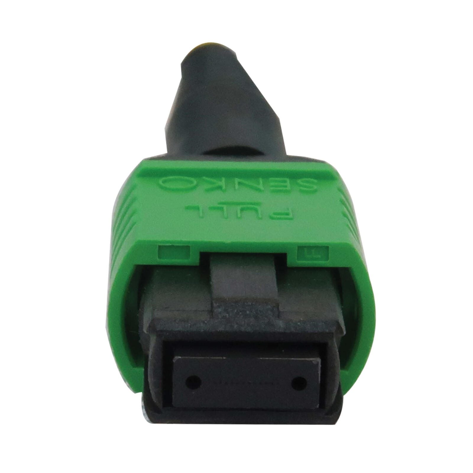 Eaton Tripp Lite Series 40/100/400G Singlemode 9/125 OS2 Breakout Fiber Optic Kabel (12F MTP/MPO-APC zu 4x Duplex SN-UPC