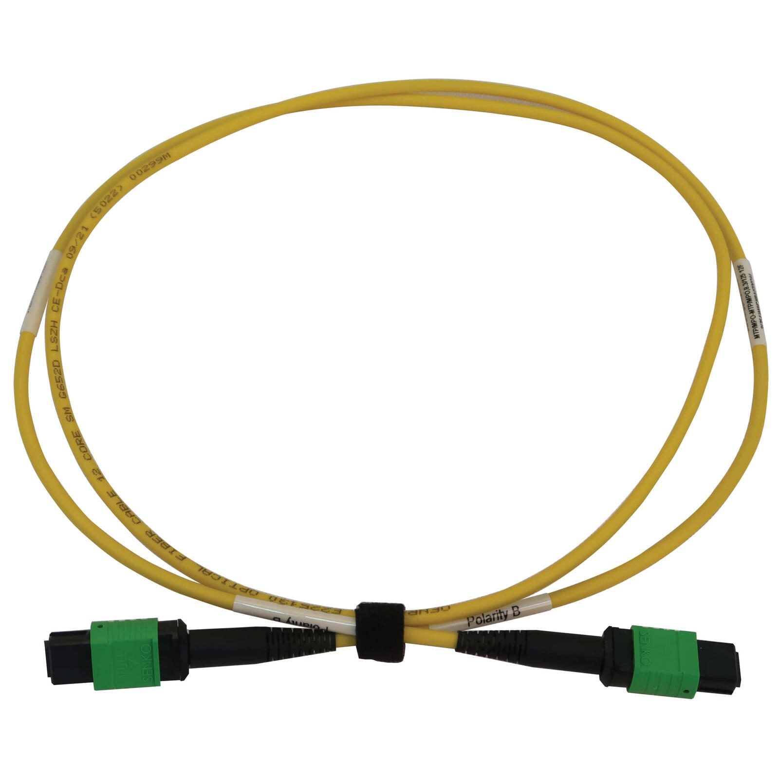 Eaton Tripp Lite Series 40/100G Singlemode 9/125 OS2 Fiber Optic Kabel (12F MTP/MPO-APC F/F), 7 m