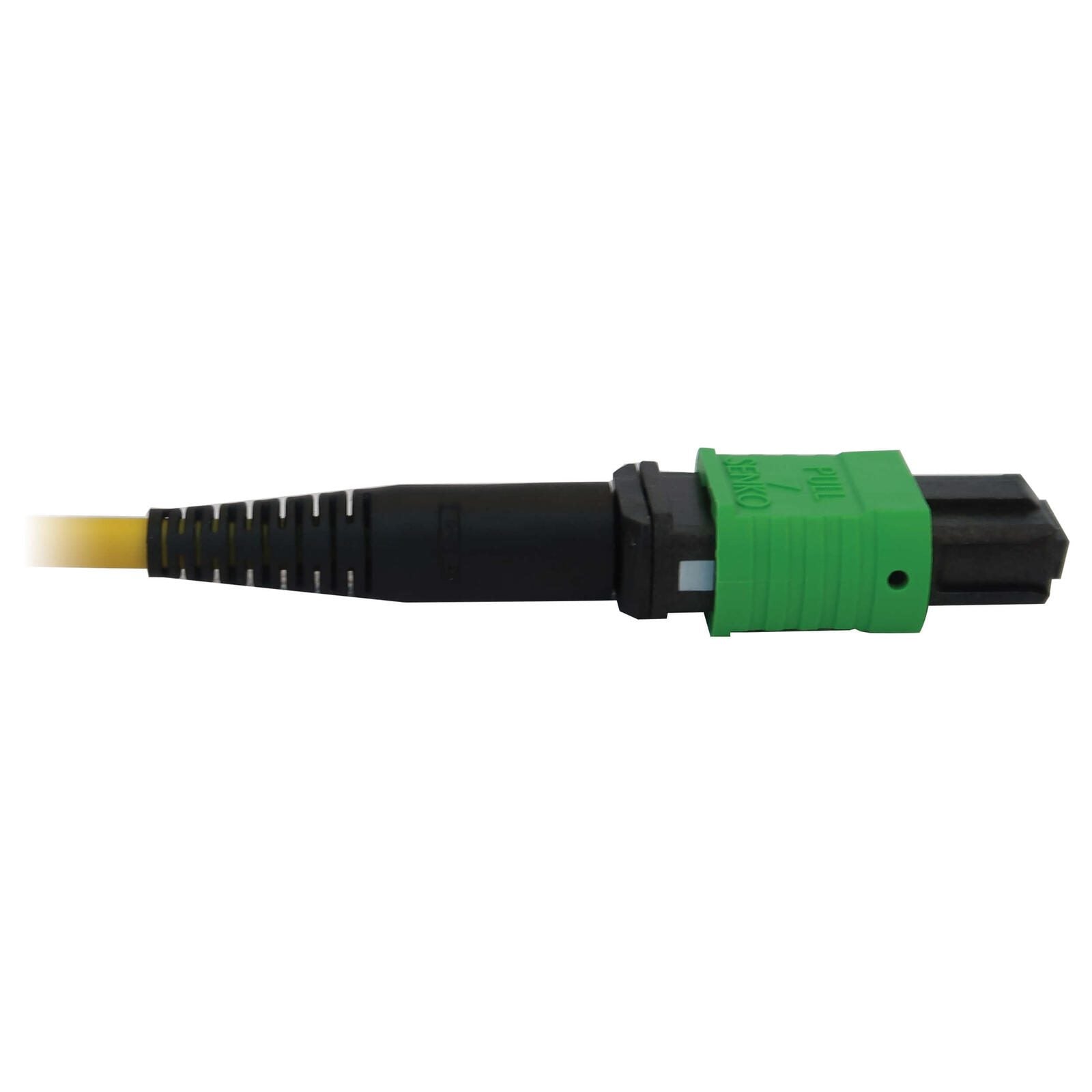 Eaton Tripp Lite Series 400G Singlemode 9/125 OS2 Switchable Fiber Optic Kabel (12F MTP/MPO-APC zu 4x Duplex LC/UPC F/M)