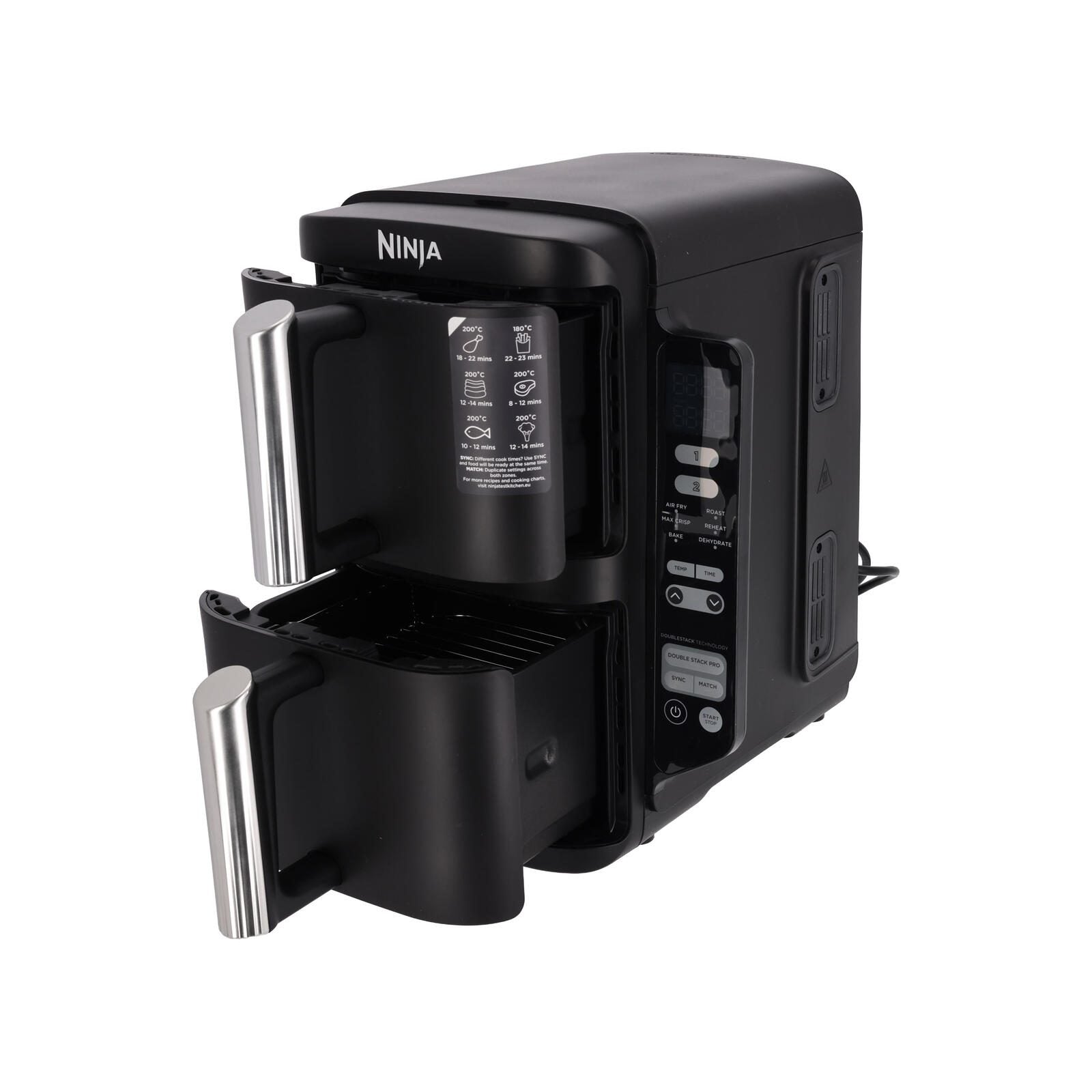 B-WARE Ninja Double Stack 2-Ebenen Heißluftfritteuse 7,6 L - SL300EU