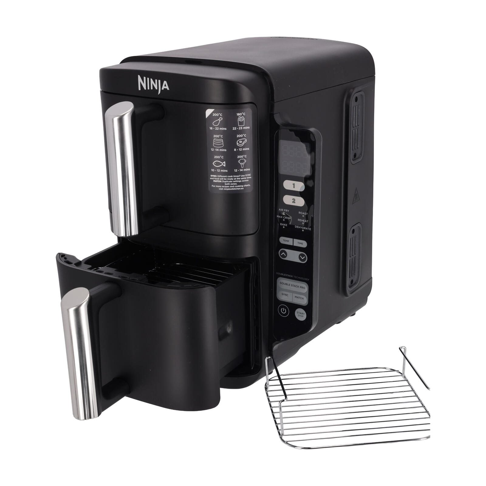 B-WARE Ninja Double Stack 2-Ebenen Heißluftfritteuse 7,6 L - SL300EU