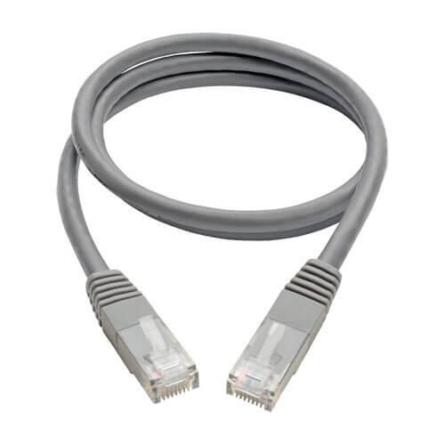 Eaton Tripp Lite Series Cat6 Gigabit Molded (UTP) Ethernet Kabel (RJ45 Stecker/Stecker), PoE, Grau, 3 ft. (0.91 m)