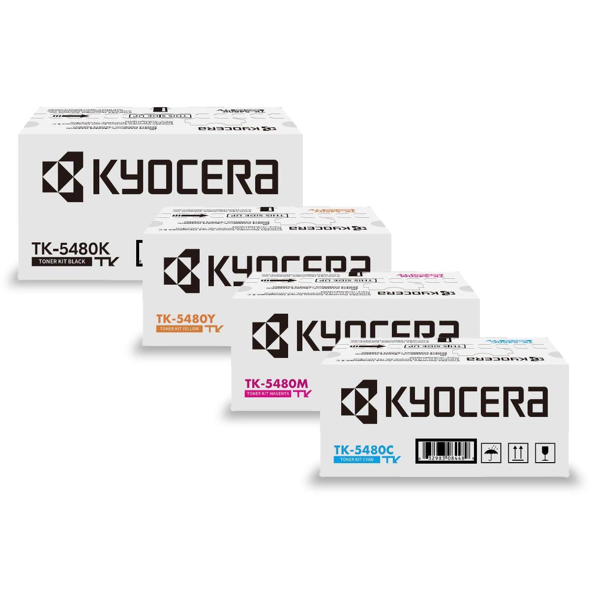 Kyocera Original TK-5480 Toner - 4er Multipack cyan, magenta, gelb, schwarz