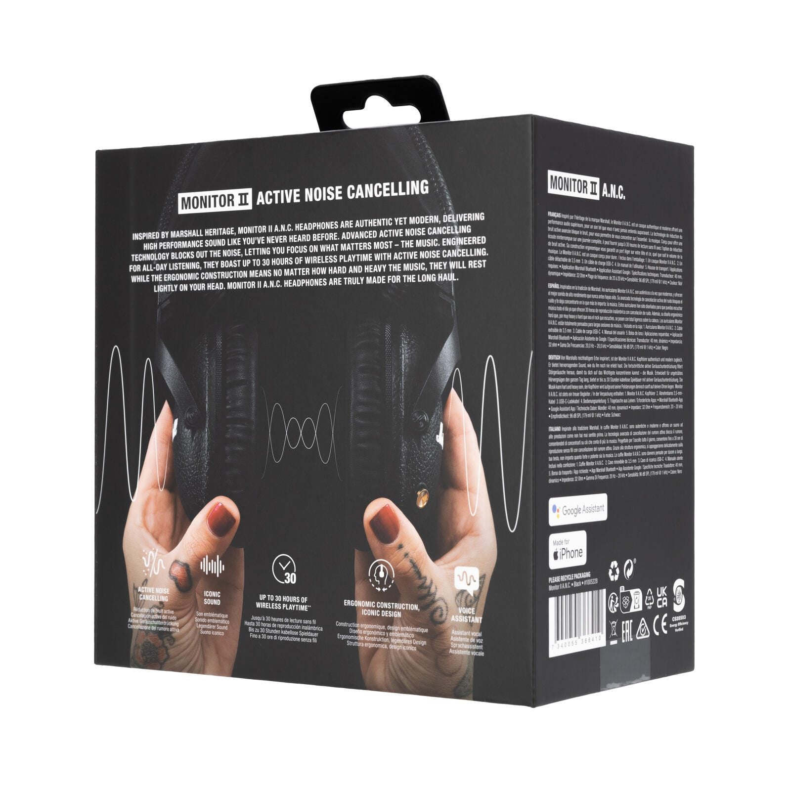 B-WARE Marshall MONITOR II A.N.C. - Kopfhörer mit Mikrofon