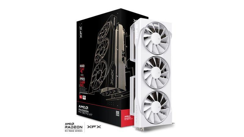 XFX Grafikkarte AMD Radeon RX 9070XT Swift White Triple Fan Gaming Edition 16GB GDDR6
