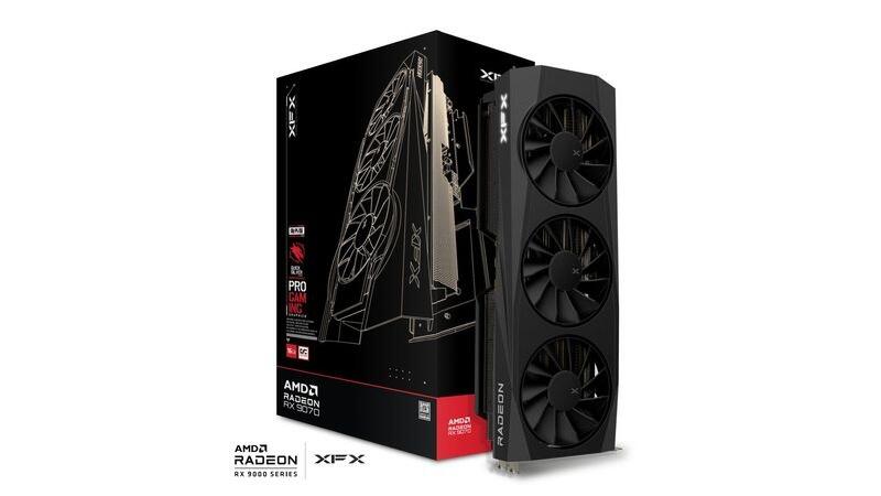 XFX Grafikkarte AMD Radeon RX 9070 QuickSilver OC Gaming Edition 16GB GDDR6 schwarz