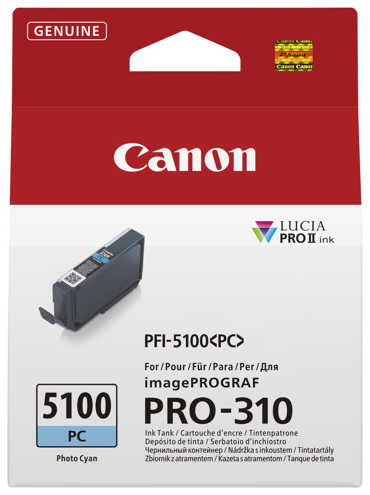 Canon Original PFI-5100 PC Druckerpatrone - Foto cyan 6956C001