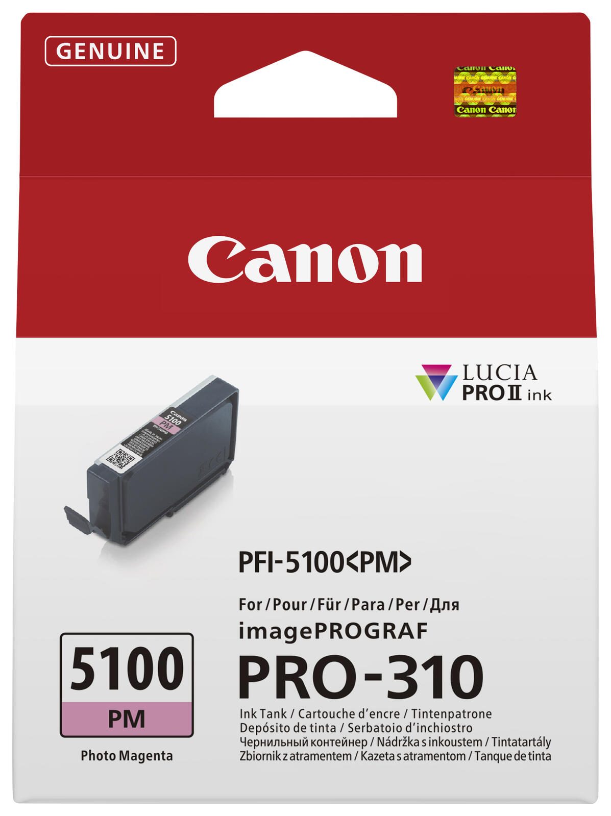 Canon Original PFI-5100 Druckerpatronen - 10er Set Multipack C, M, Y, PBK, MBK, GY, PC, PM, R, CO
