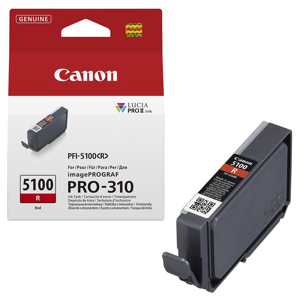 Canon Original PFI-5100 Rot Druckerpatrone - rot 6958C001