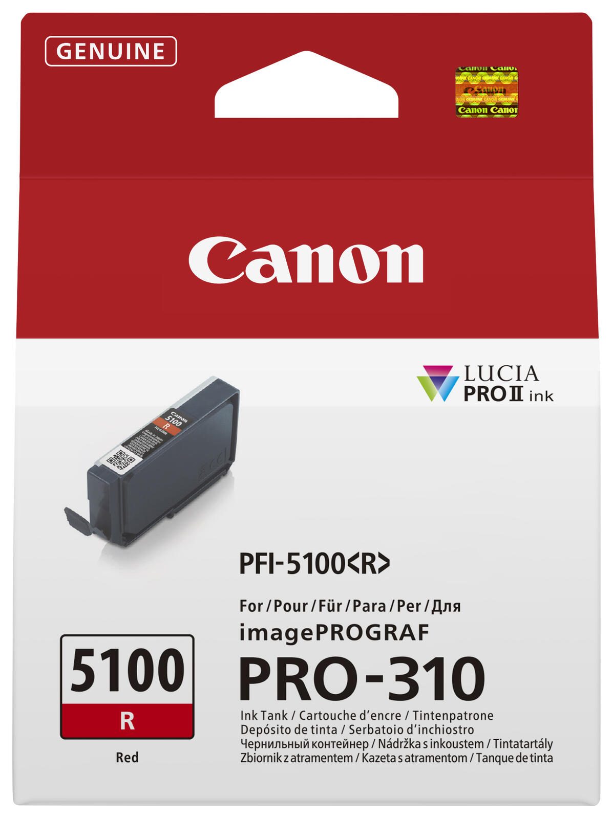 Canon Original PFI-5100 Rot Druckerpatrone - rot 6958C001