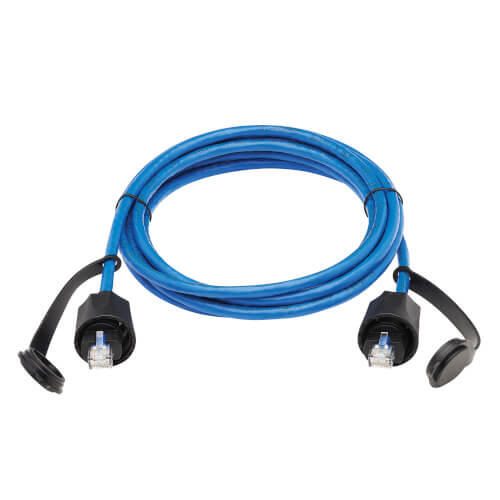 Eaton Tripp Lite Series Industrial Cat6 UTP Ethernet Kabel (RJ45 Stecker/Stecker), 100W PoE, CMR-LP, IP68, Blue, 10 ft.