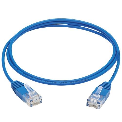 Eaton Tripp Lite Series Cat6 Gigabit Molded Ultra-Slim UTP Ethernet Kabel (RJ45 Stecker/Stecker), Blau, 3 ft. (0.91 m)