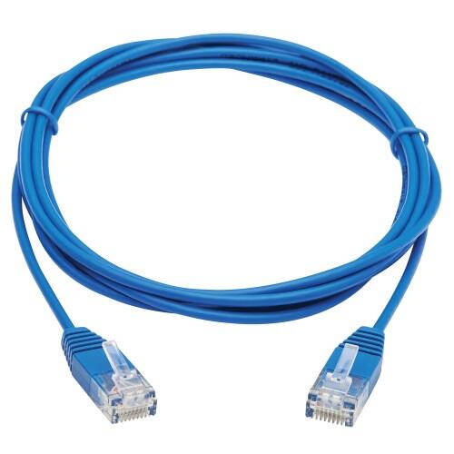 Eaton Tripp Lite Series Cat6 Gigabit Molded Ultra-Slim UTP Ethernet Kabel (RJ45 Stecker/Stecker), Blau, 7 ft. (2.13 m)
