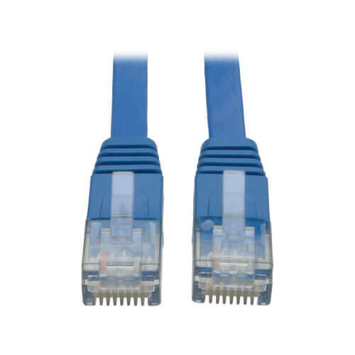 Eaton Tripp Lite Series Cat6 Gigabit Snagless Molded Flat (UTP) Ethernet Kabel (RJ45 Stecker/Stecker), Blue, 25 ft. (7.6