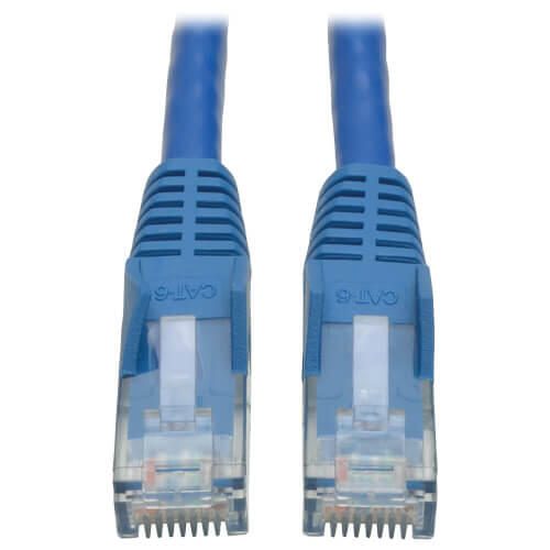 Eaton Tripp Lite Series Cat6 Gigabit Snagless Molded (UTP) Ethernet Kabel (RJ45 Stecker/Stecker), Blue, 50 ft. (15.24 m)