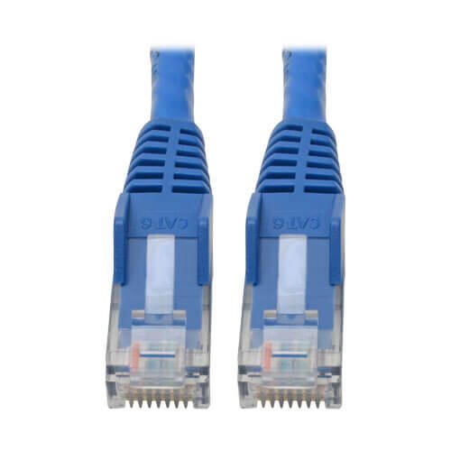 Eaton Tripp Lite Series Cat6 Gigabit Snagless Molded (UTP) Ethernet Kabel (RJ45 Stecker/Stecker), Blue, 6-in. (15.24 cm)