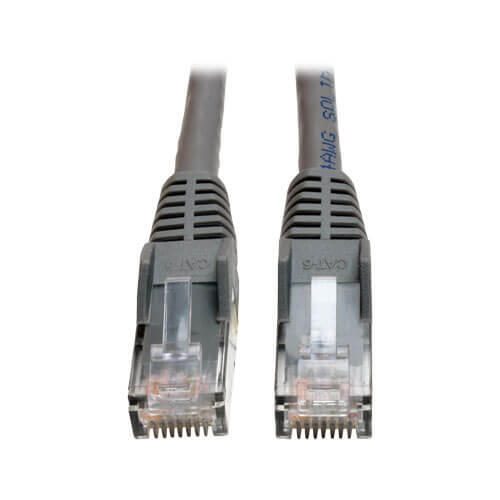 Eaton Tripp Lite Series Cat6 Gigabit Snagless Molded Plenum-Rated (UTP) Ethernet Kabel, (RJ45 Stecker/Stecker), PoE, Gra
