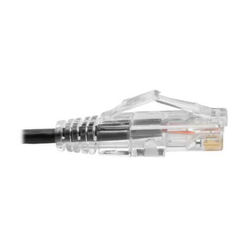 Eaton Tripp Lite Series Cat6 Gigabit Snagless Slim UTP Ethernet Kabel (RJ45 Stecker/Stecker), Schwarz, 1 ft. (0.31 m)