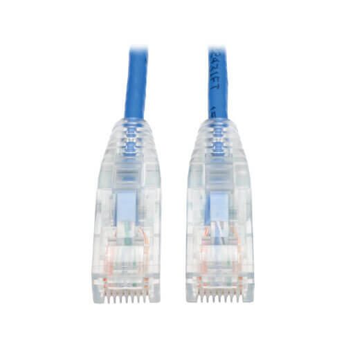 Eaton Tripp Lite Series Cat6 Gigabit Snagless Slim UTP Ethernet Kabel (RJ45 Stecker/Stecker), Blue, 5 ft. (1.52 m)