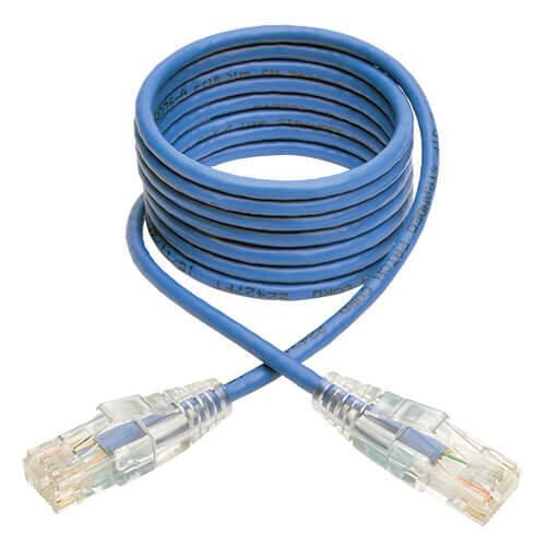 Eaton Tripp Lite Series Cat6 Gigabit Snagless Slim UTP Ethernet Kabel (RJ45 Stecker/Stecker), Blue, 5 ft. (1.52 m)