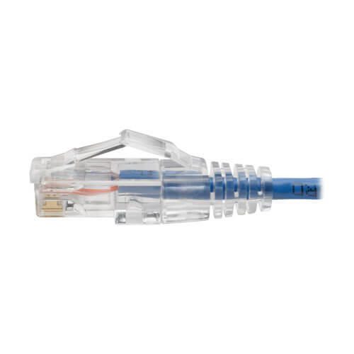 Eaton Tripp Lite Series Cat6 Gigabit Snagless Slim UTP Ethernet Kabel (RJ45 Stecker/Stecker), Blue, 6-in. (15.24 cm)