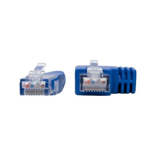 Eaton Tripp Lite Series Right-Angle Cat6 Gigabit Molded UTP Ethernet Kabel (RJ45 Right-Angle M zu RJ45 M), Blue, 1 ft. (