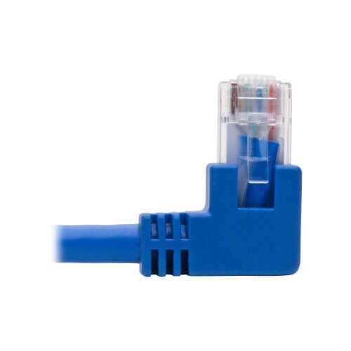 Eaton Tripp Lite Series Right-Angle Cat6 Gigabit Molded UTP Ethernet Kabel (RJ45 Right-Angle M zu RJ45 M), Blue, 1 ft. (