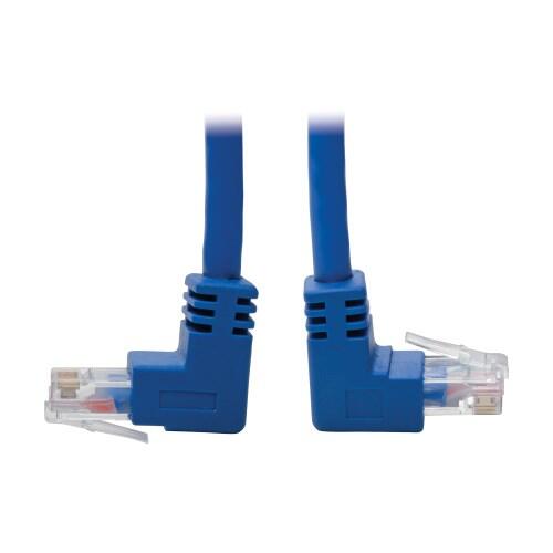Eaton Tripp Lite Series Up/Down-Angle Cat6 Gigabit Molded UTP Ethernet Kabel (RJ45 Up-Angle M zu RJ45 Down-Angle M), Blu
