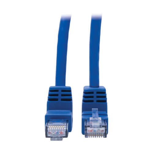 Eaton Tripp Lite Series Up/Down-Angle Cat6 Gigabit Molded UTP Ethernet Kabel (RJ45 Up-Angle M zu RJ45 Down-Angle M), Blu