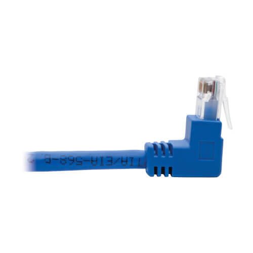 Eaton Tripp Lite Series Up/Down-Angle Cat6 Gigabit Molded UTP Ethernet Kabel (RJ45 Up-Angle M zu RJ45 Down-Angle M), Blu