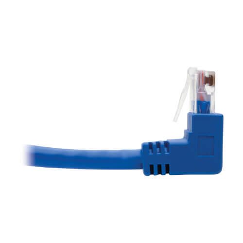 Eaton Tripp Lite Series Up/Down-Angle Cat6 Gigabit Molded UTP Ethernet Kabel (RJ45 Up-Angle M zu RJ45 Down-Angle M), Blu