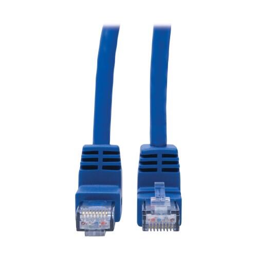 Eaton Tripp Lite Series Up/Down-Angle Cat6 Gigabit Molded UTP Ethernet Kabel (RJ45 Up-Angle M zu RJ45 Down-Angle M), Blu