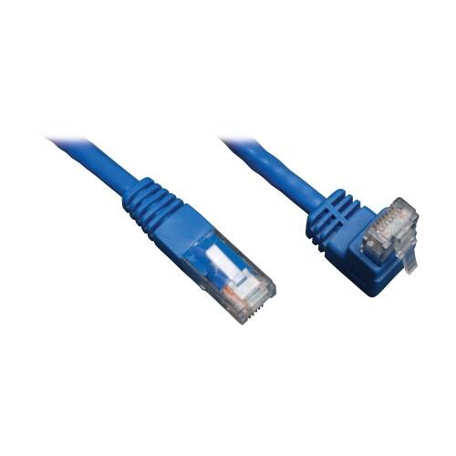 Eaton Tripp Lite Series Up-Angle Cat6 Gigabit Molded UTP Ethernet Kabel (RJ45 Right-Angle Up M zu RJ45 M), Blue, 3 ft. (