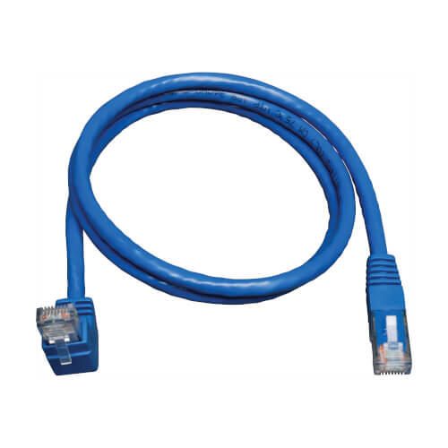 Eaton Tripp Lite Series Up-Angle Cat6 Gigabit Molded UTP Ethernet Kabel (RJ45 Right-Angle Up M zu RJ45 M), Blue, 3 ft. (