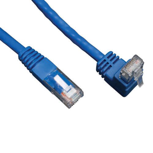 Eaton Tripp Lite Series Up-Angle Cat6 Gigabit Molded UTP Ethernet Kabel (RJ45 Right-Angle Up M zu RJ45 M), Blue, 5 ft. (