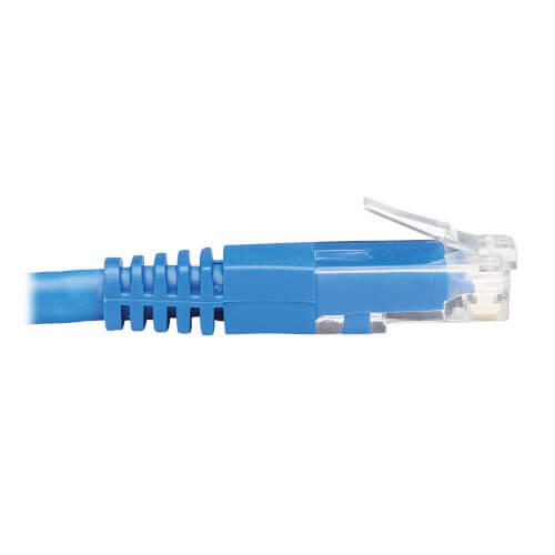 Eaton Tripp Lite Series Down-Angle Cat6 Gigabit Molded UTP Ethernet Kabel (RJ45 Right-Angle Down M zu RJ45 M), Blue, 15