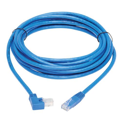 Eaton Tripp Lite Series Right-Angle Cat6 Gigabit Molded UTP Ethernet Kabel (RJ45 Right-Angle M zu RJ45 M), Blue, 15 ft.