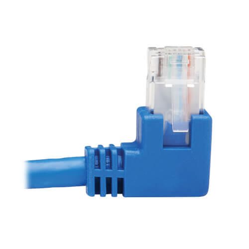 Eaton Tripp Lite Series Right-Angle Cat6 Gigabit Molded UTP Ethernet Kabel (RJ45 Right-Angle M zu RJ45 M), Blue, 15 ft.