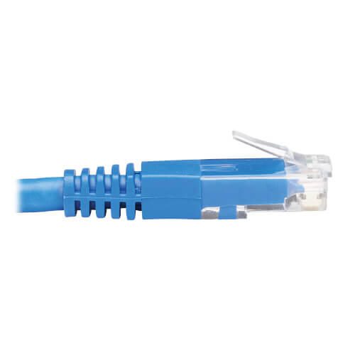 Eaton Tripp Lite Series Right-Angle Cat6 Gigabit Molded UTP Ethernet Kabel (RJ45 Right-Angle M zu RJ45 M), Blue, 15 ft.