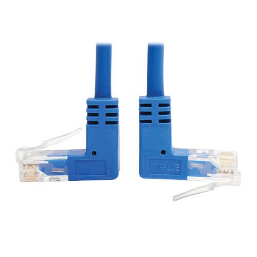 Eaton Tripp Lite Series Up/Down-Angle Cat6 Gigabit Molded Slim UTP Ethernet Kabel (RJ45 Up-Angle M zu RJ45 Down-Angle M)