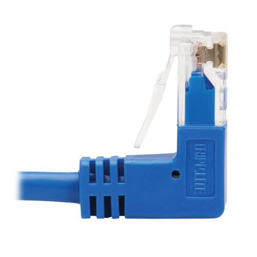 Eaton Tripp Lite Series Up/Down-Angle Cat6 Gigabit Molded Slim UTP Ethernet Kabel (RJ45 Up-Angle M zu RJ45 Down-Angle M)